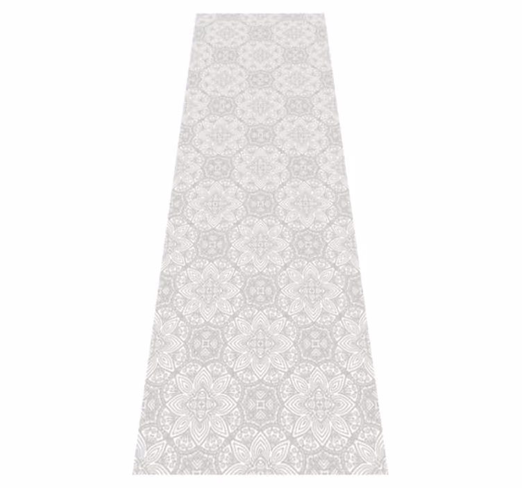 Tapis vinyle vintage motif ethnique gris détaillé - TenStickers