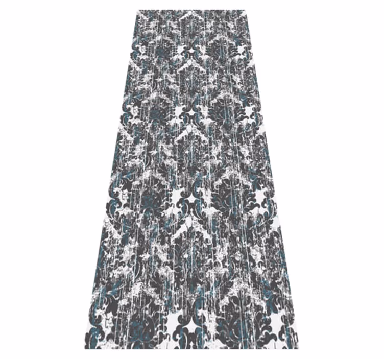 Tapis vinyle vintage motif petits éléments gris - TenStickers