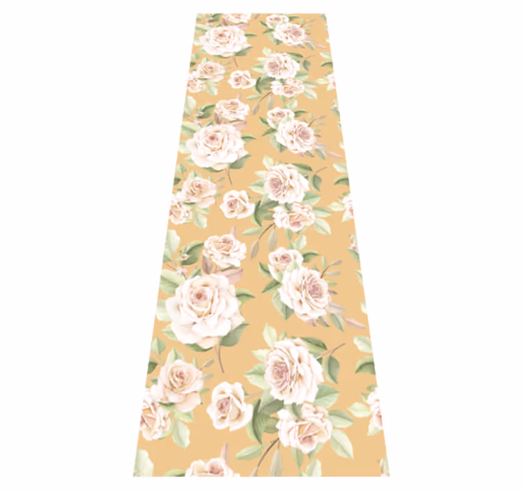 Tapis vinyle vintage motif roses provincial français - TenStickers