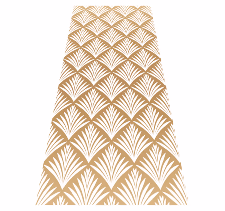 Tapis vinyle vintage feuilles d'or style art déco - TenStickers