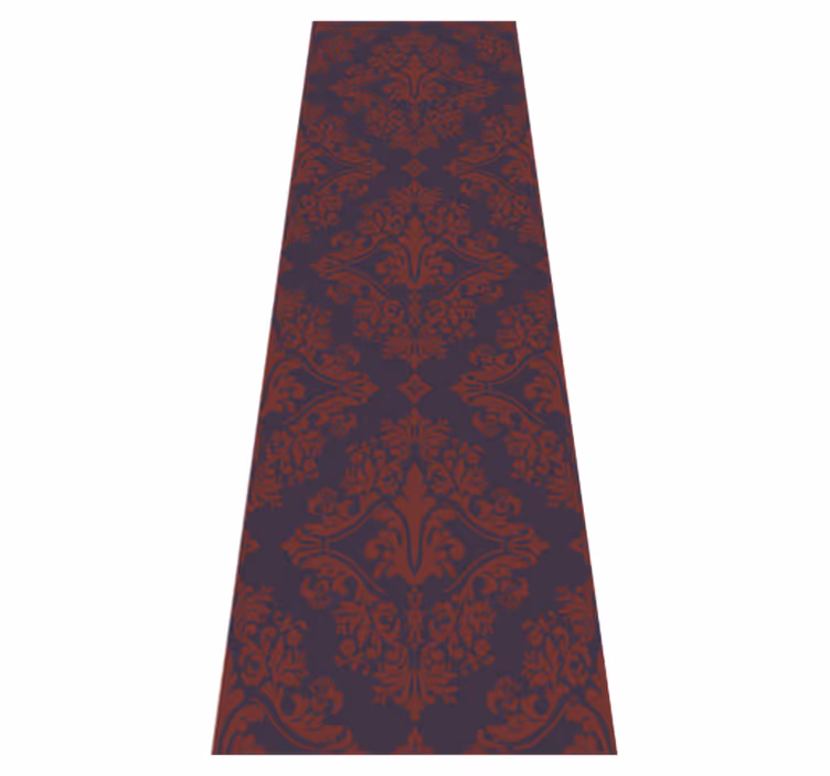 Tapis vinyle vintage motif rouge et violet - TenStickers