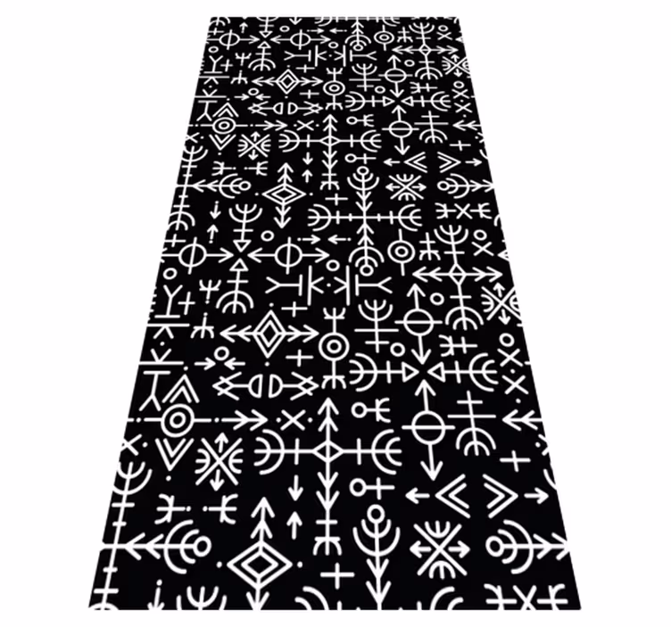 Tapis vinyle vintage ensemble de symboles vikings - TenStickers