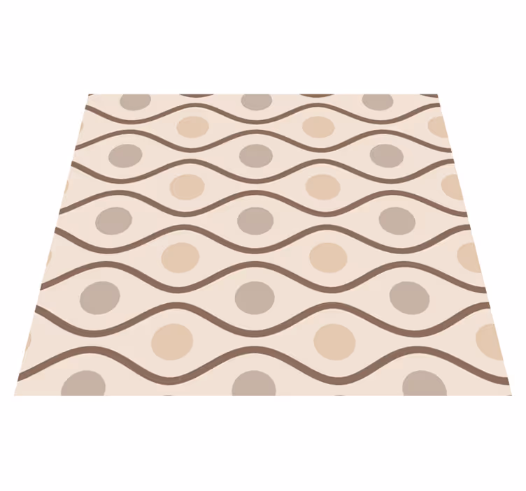 Tapis vinyle vintage beige années 70 - TenStickers