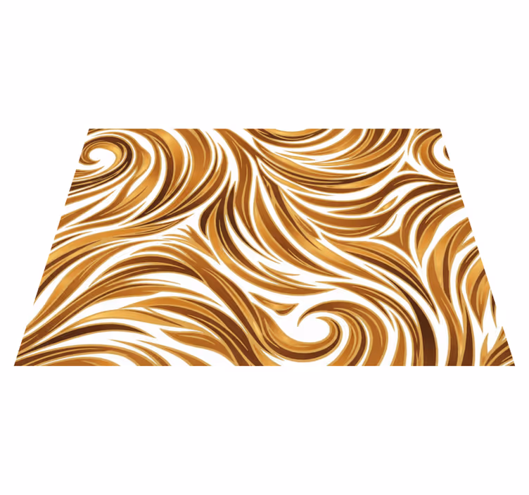 Tapis vinyle vintage motifs de fourrure dorée - TenStickers