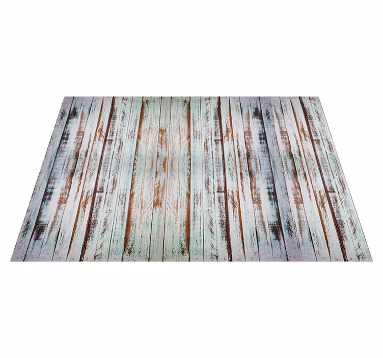 Tapis vinyle vintage effet bois dénudé - TenStickers
