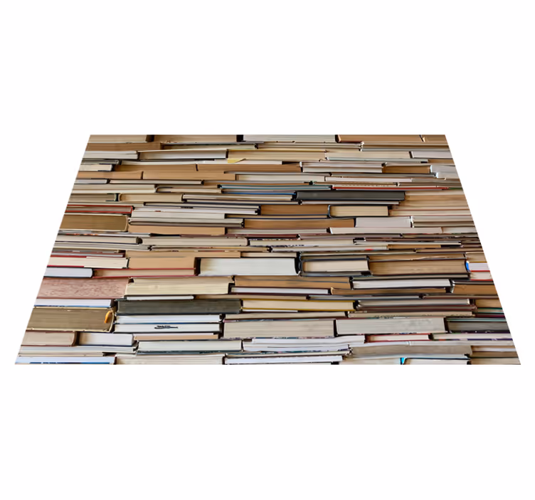 Tapis vinyle vintage livres empilés - TenStickers