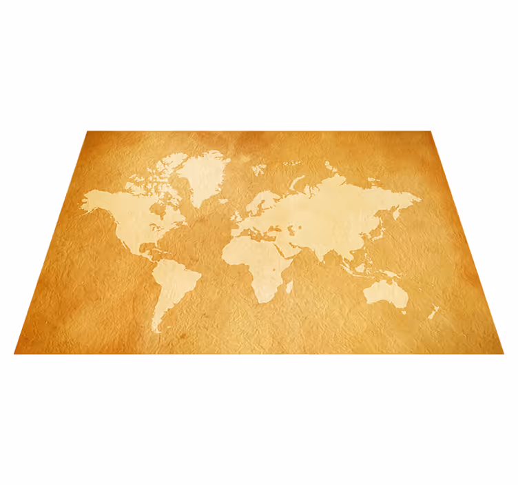 Tapis vinyle carte du monde mural vintage - TenStickers