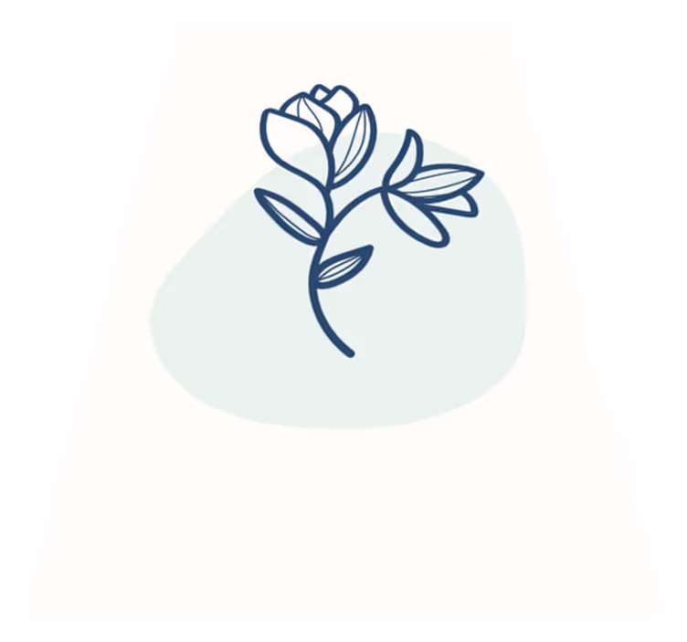 Tapis vinyle plantes illustration botanique outline - TenStickers
