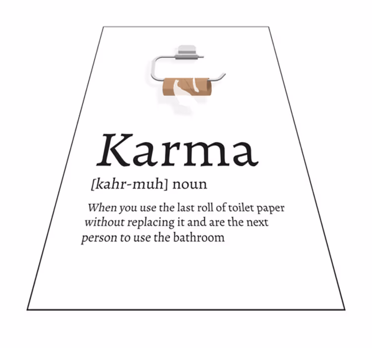 Tapis vinyle citation définition du karma - TenStickers