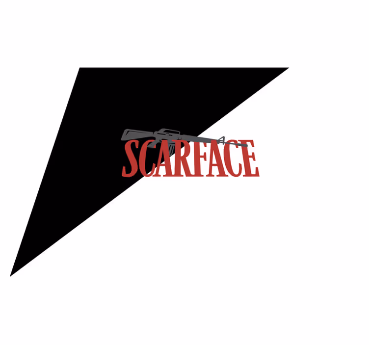 Tapis vinyle citation image de scarface avec texte - TenStickers
