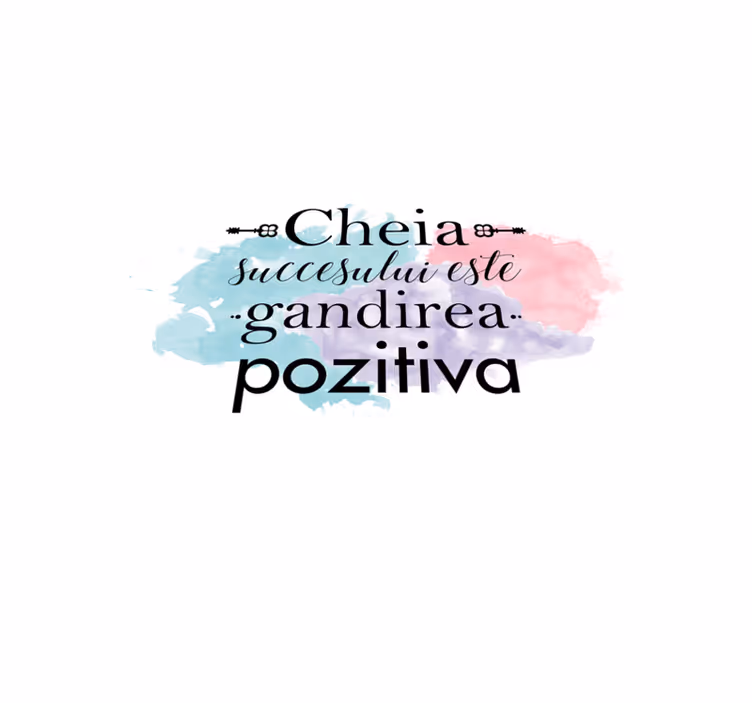 Tapis vinyle citation pensée positive inspirante - TenStickers