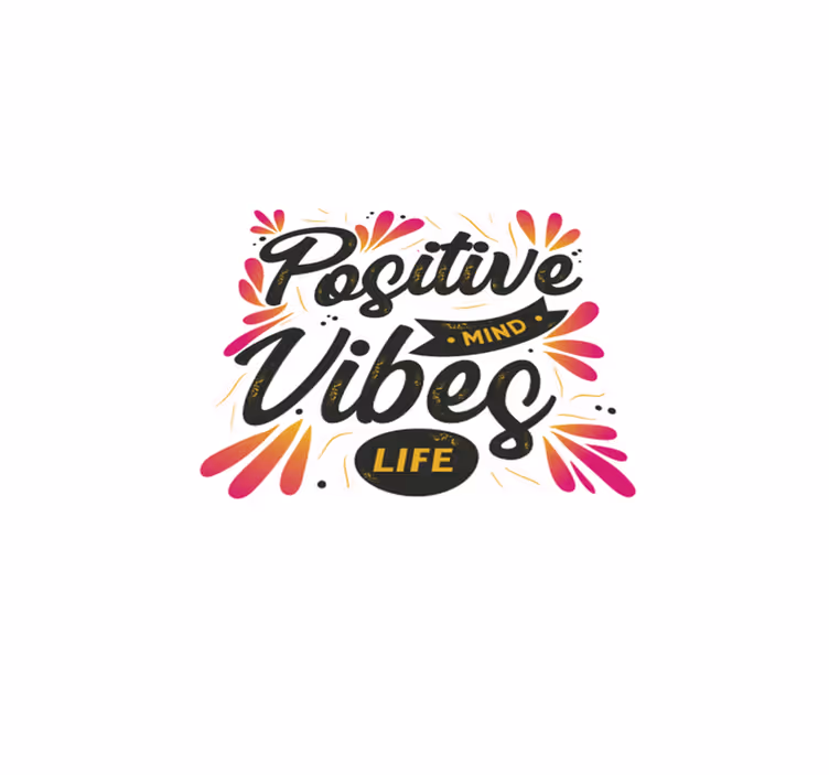 Tapis vinyle citation esprit positif, ondes positives - TenStickers
