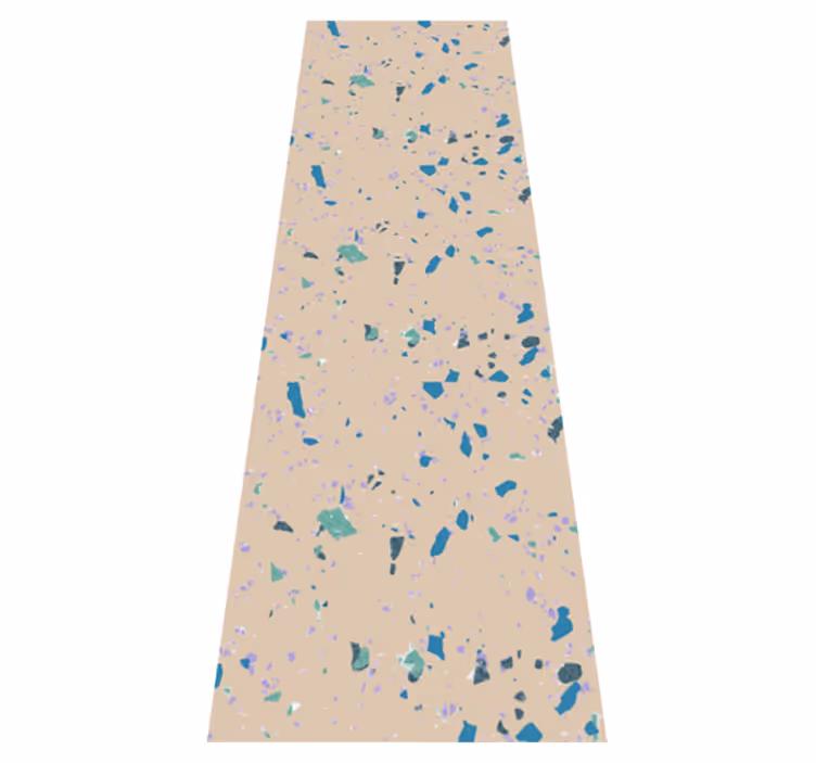 Tapis vinyle texture pierre terrazzo colorée - TenStickers