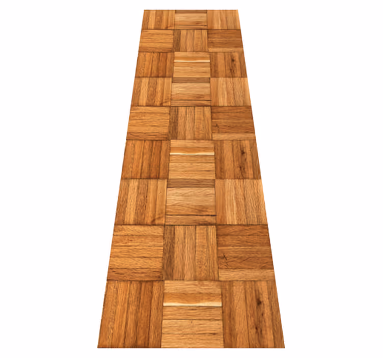 Tapis vinyle texture motifs de carreaux en bois marron - TenStickers