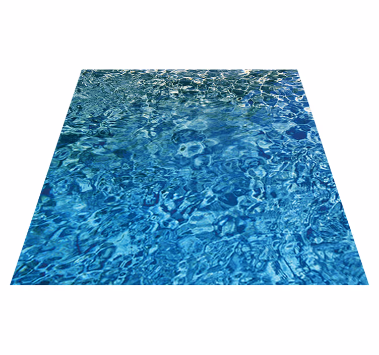 Tapis vinyle texture eau bleue réaliste - TenStickers