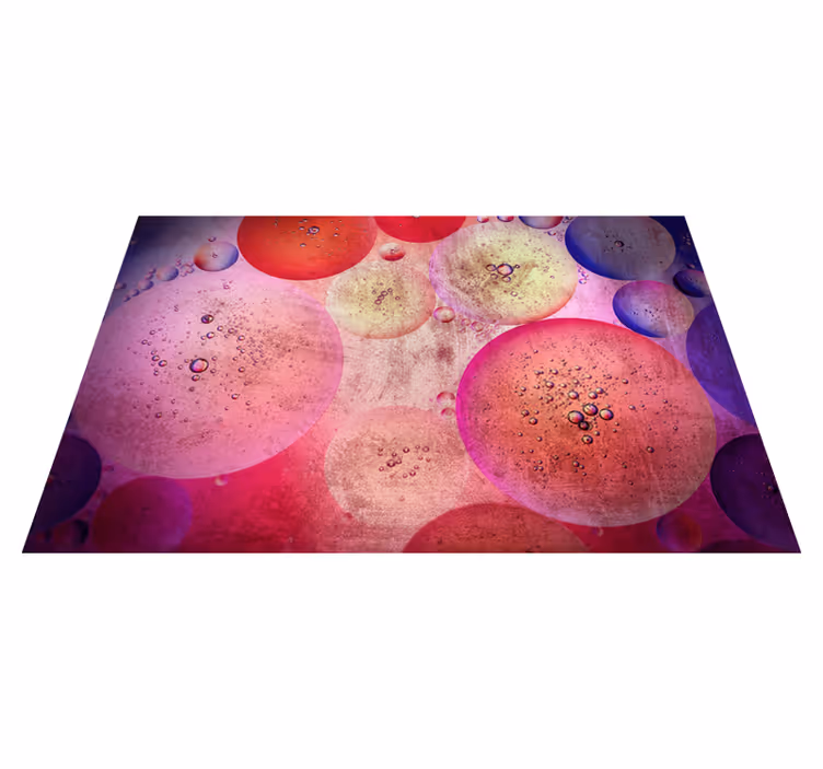 Tapis vinyle géométrique figures circulaires modernes - TenStickers