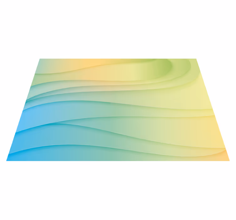 Tapis vinyle géométrique formes abstraites modernes - TenStickers