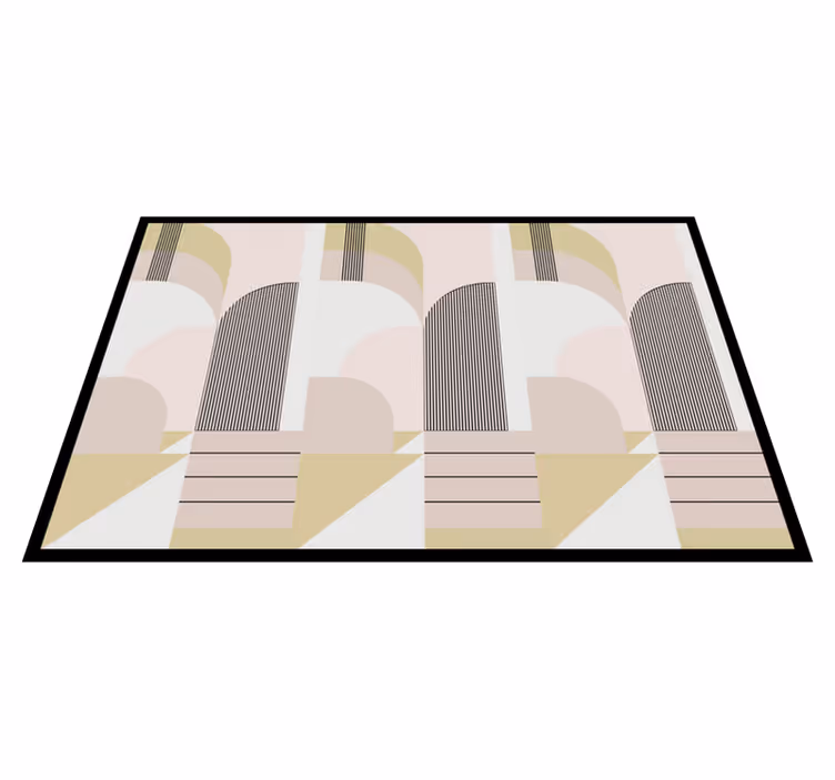 Tapis vinyle géométrique design urbain pastel - TenStickers