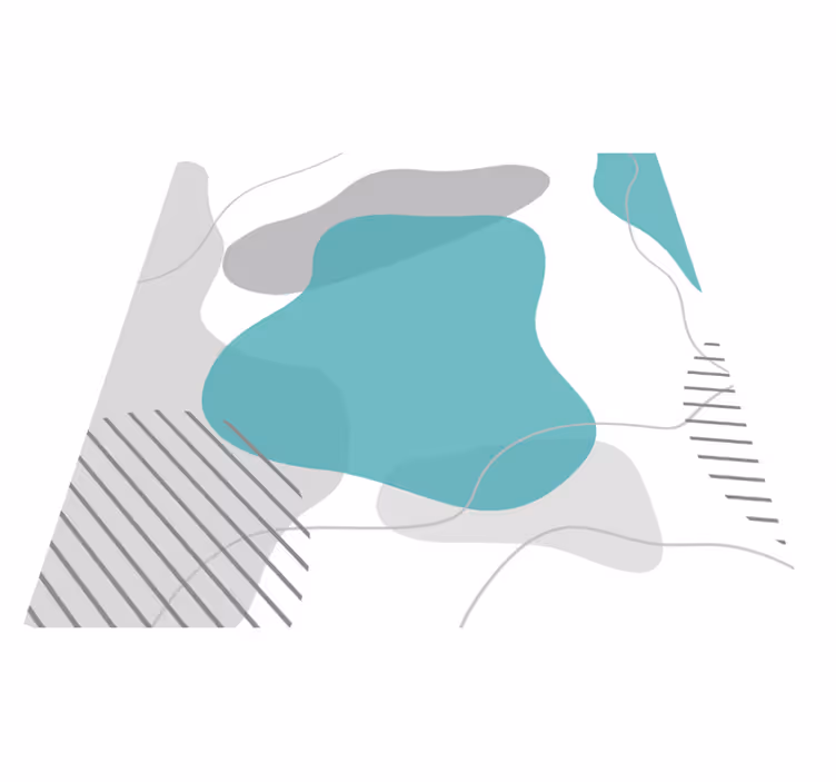 Tapis vinyle géométrique formes murales bleues et vertes - TenStickers