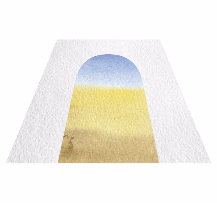 Tapis vinyle géométrique arc-en-ciel aquarelle - TenStickers
