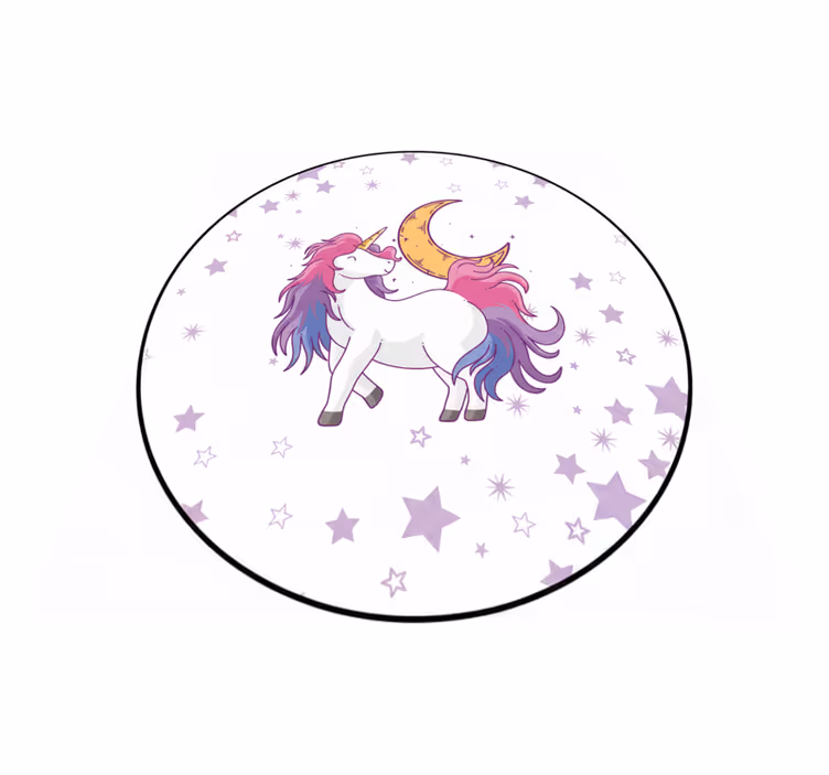 Tapis vinyle pour enfants licorne et lune - TenStickers