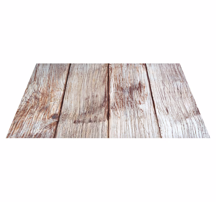 Tapis vinyle entrée lames de bois brun clair - TenStickers