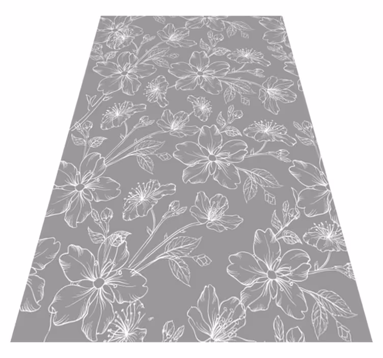 Tapis vinyle gris à motif gris - TenStickers
