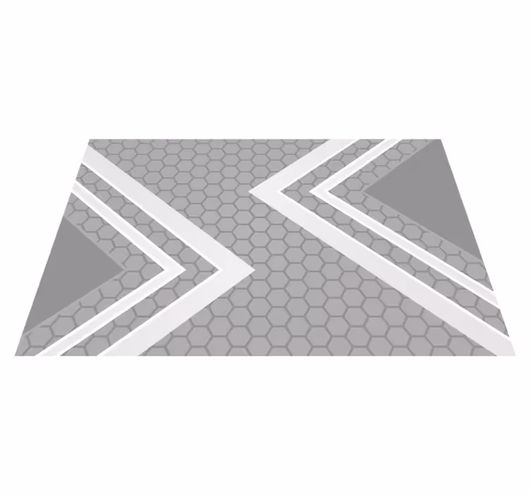 Tapis vinyle gris lignes grises mémorisantes - TenStickers