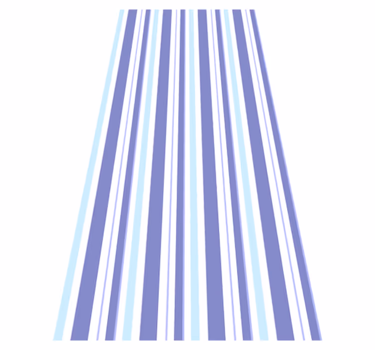 Tapis vinyle couloir à fines rayures verticales bleues - TenStickers