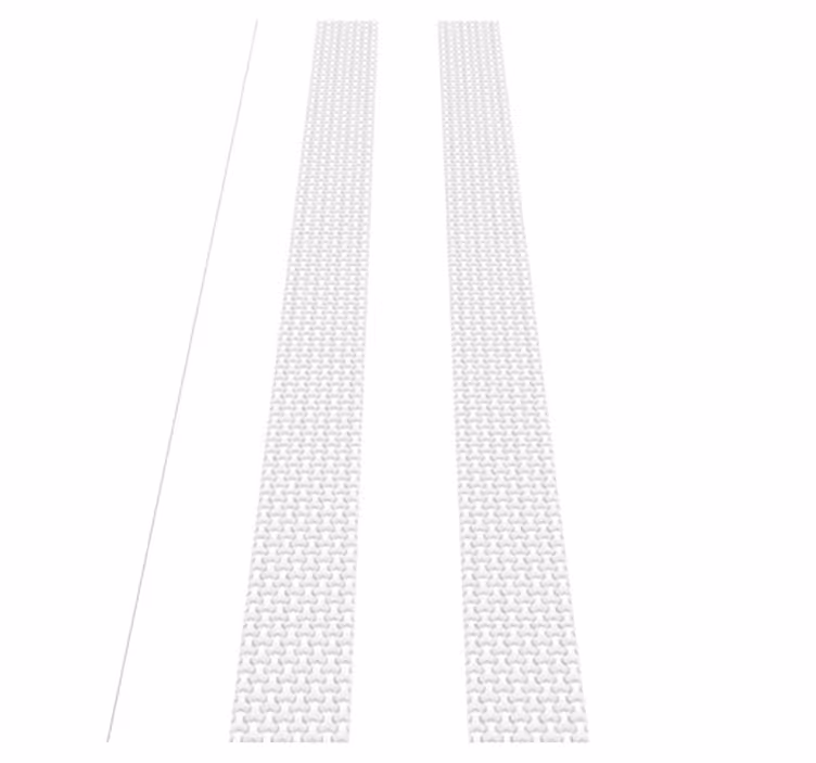 Tapis vinyle couloir rayures verticales blanches 3d - TenStickers