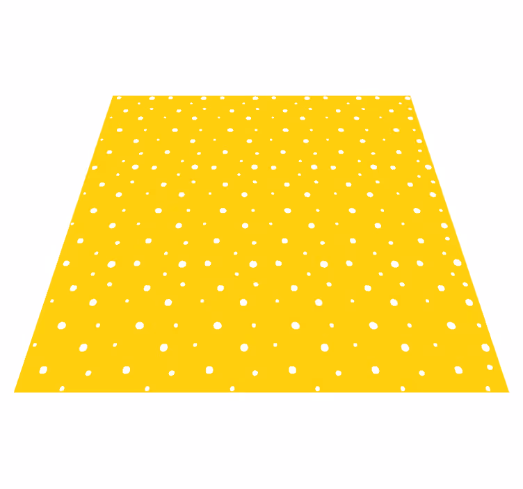 Tapis vinyle jaune motif cercles - TenStickers
