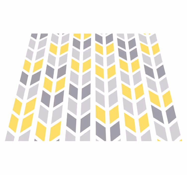 Tapis vinyle jaune à motif gris et jaune - TenStickers