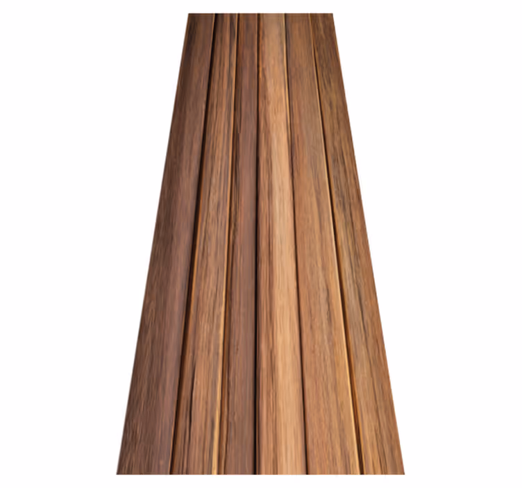 Tapis vinyle marron mur et sol en bois vieilli - TenStickers