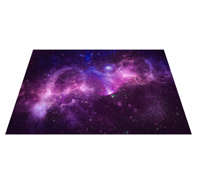 Tapis vinyle violet galaxie violette abstraite éclaboussée - TenStickers