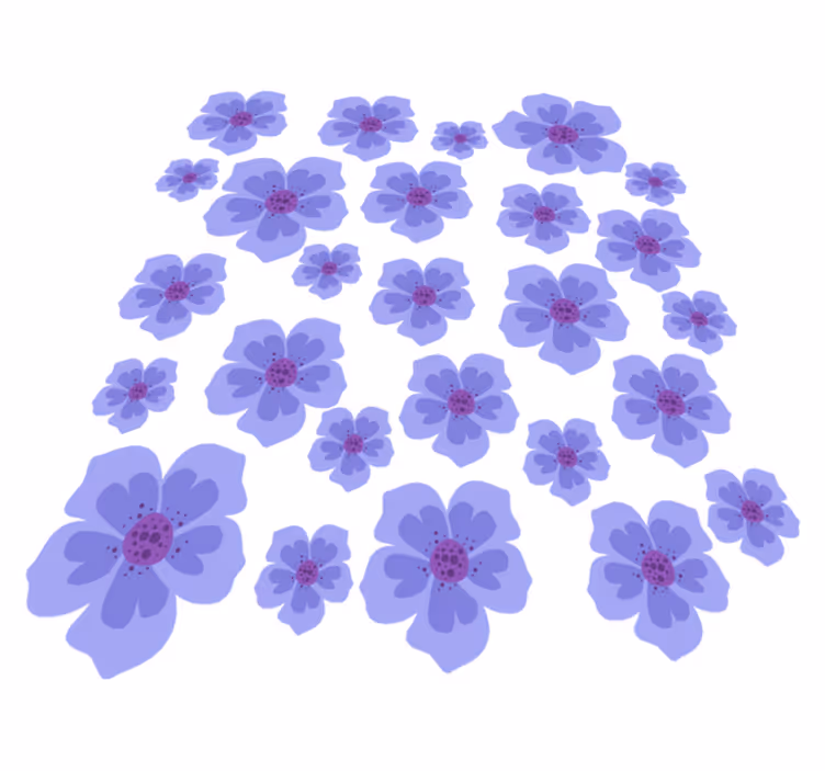 Tapis vinyle violet fleurs violettes pour cycle - TenStickers