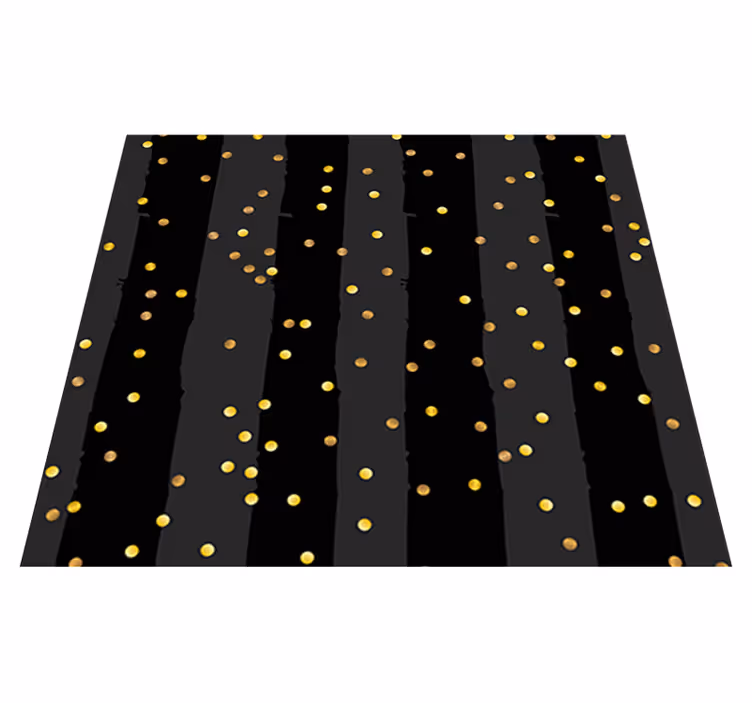 Tapis vinyle noir ensemble à pois rayés - TenStickers