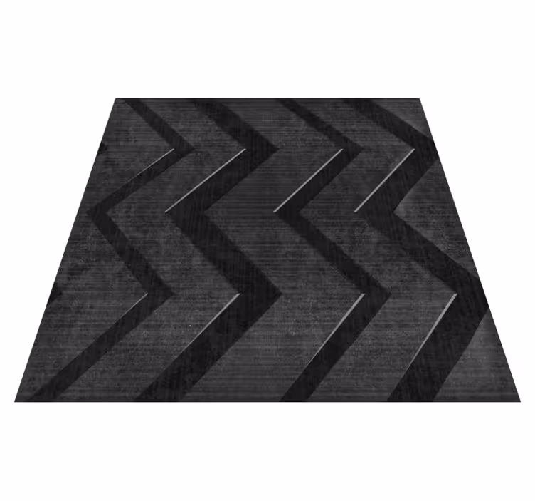 Tapis vinyle noir à rayures en acier noir - TenStickers
