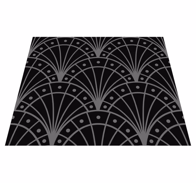 Tapis vinyle noir art déco élégant - TenStickers