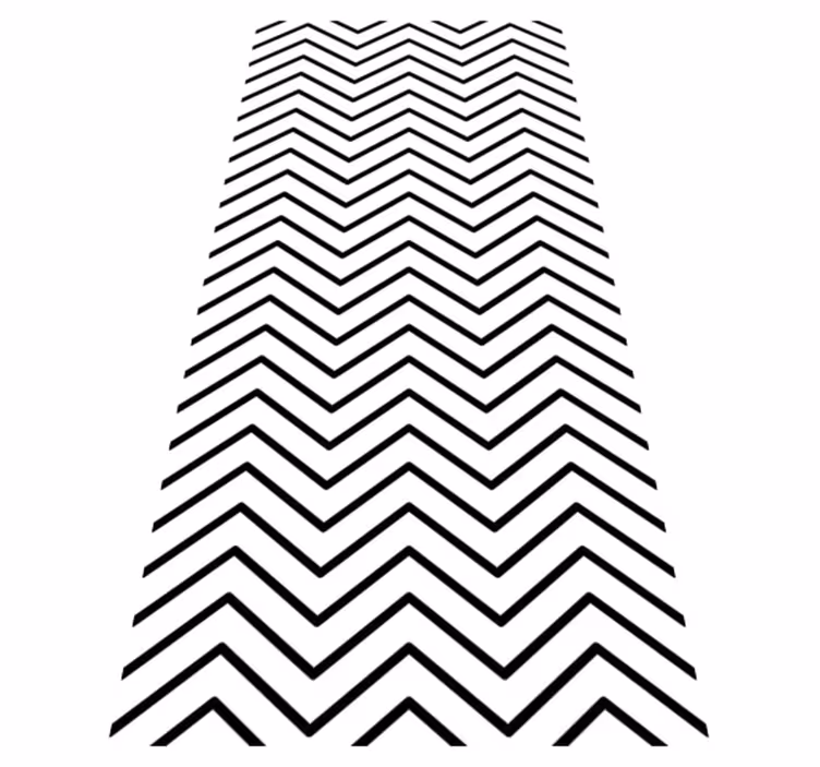 Tapis vinyle noir motif de lignes variées - TenStickers