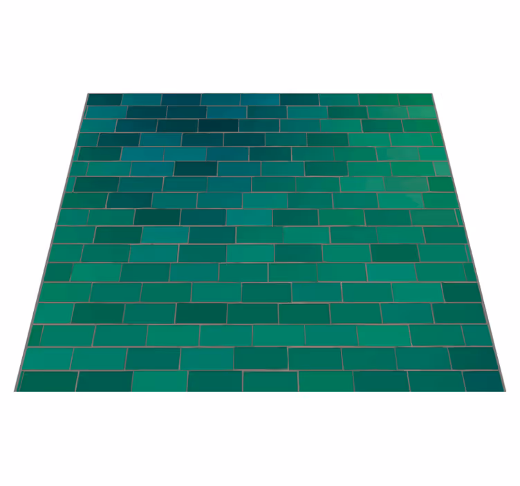 Tapis vinyle vert texture carrelée verte - TenStickers