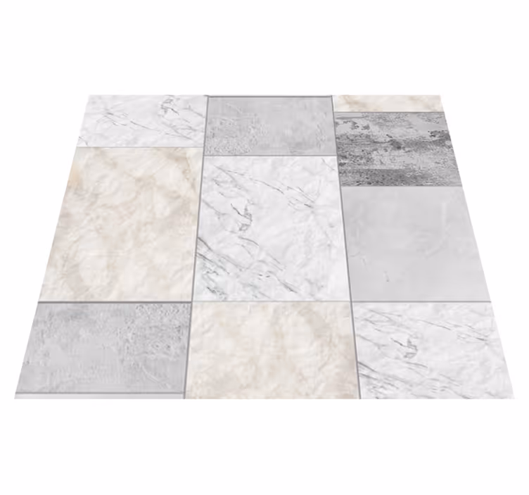 Tapis vinyle extérieur design carreaux squares - TenStickers