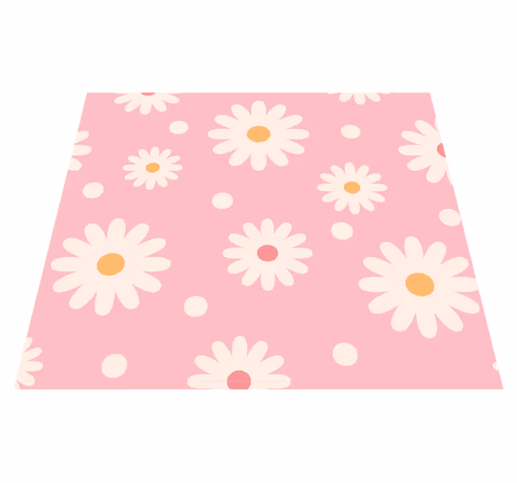 Tapis vinyle extérieur papier peint vintage fleurs roses - TenStickers