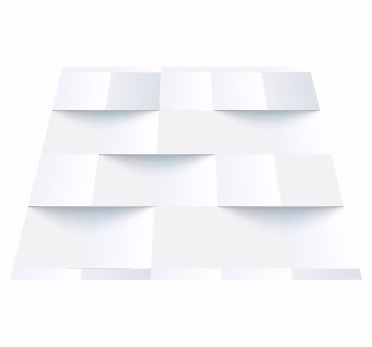 Tapis vinyle extérieur notes autocollantes 3d blanches - TenStickers