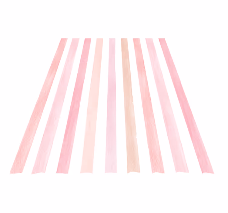 Tapis vinyle extérieur rayures verticales roses aquarelle - TenStickers