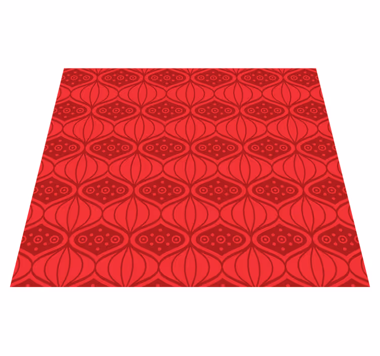 Tapis vinyle rouge style oriental - TenStickers
