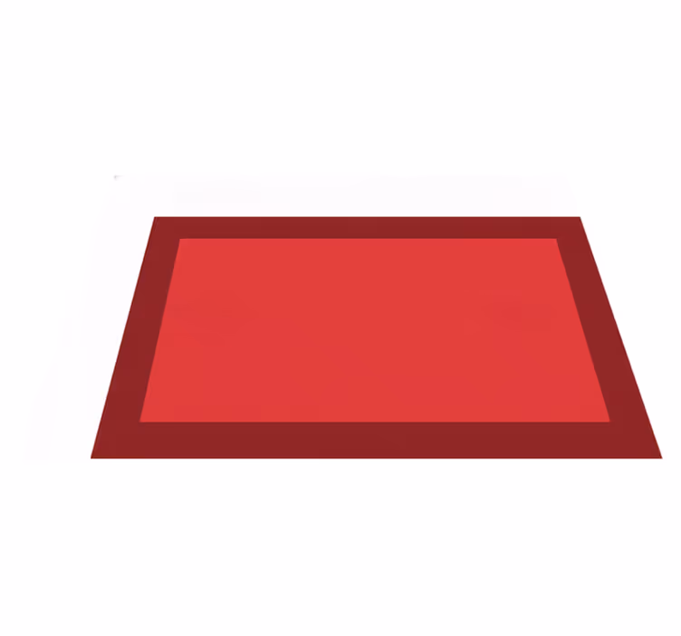 Tapis vinyle rouge avec bords rouge foncé et centre clair - TenStickers