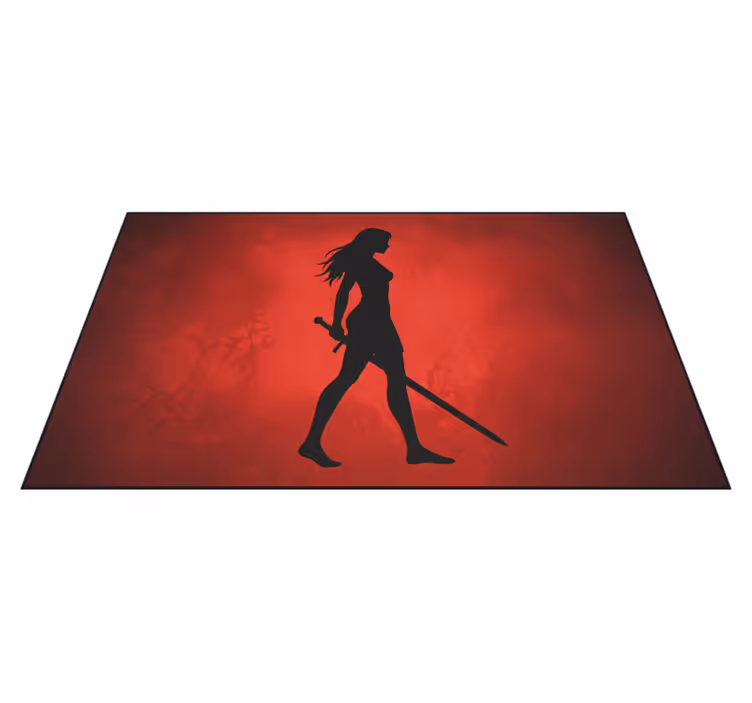 Tapis vinyle rouge anime asuna - TenStickers