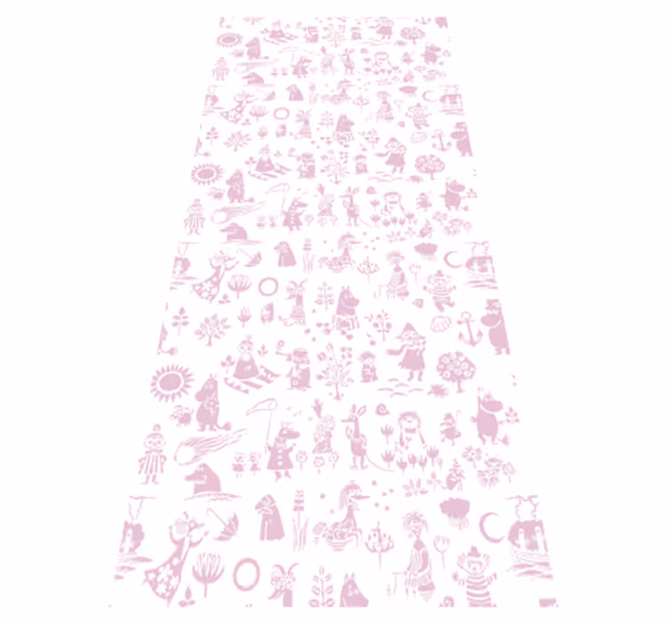 Tapis vinyle rose moomin intégral mural - TenStickers