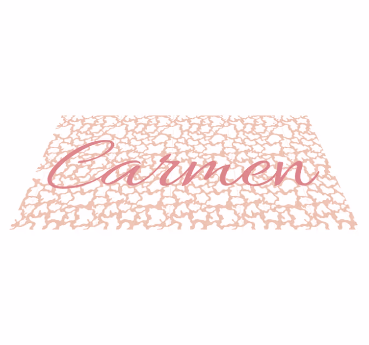 Tapis vinyle avec nom imprimé animalier personnalisé - TenStickers