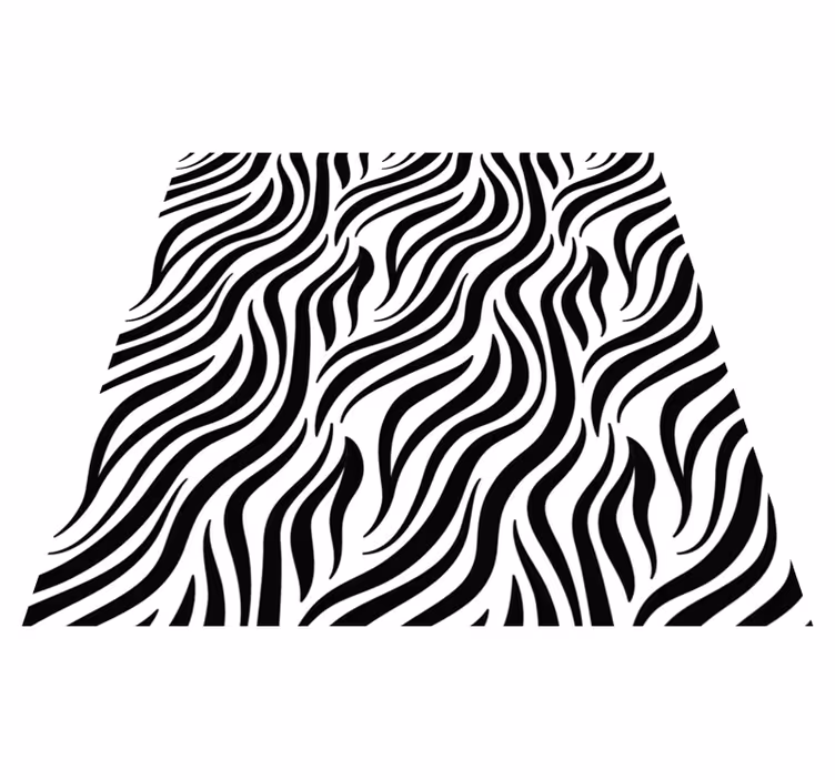 Tapis vinyle animal motif à rayures zébrées - TenStickers